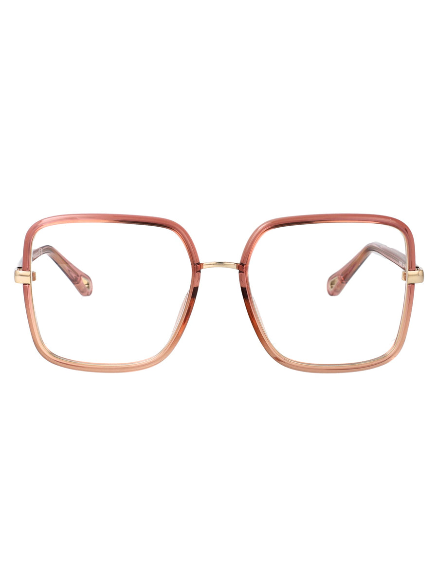 Optical Sunglasses Red-Pink Acetate Red/pink/transparent Glasses & Frames