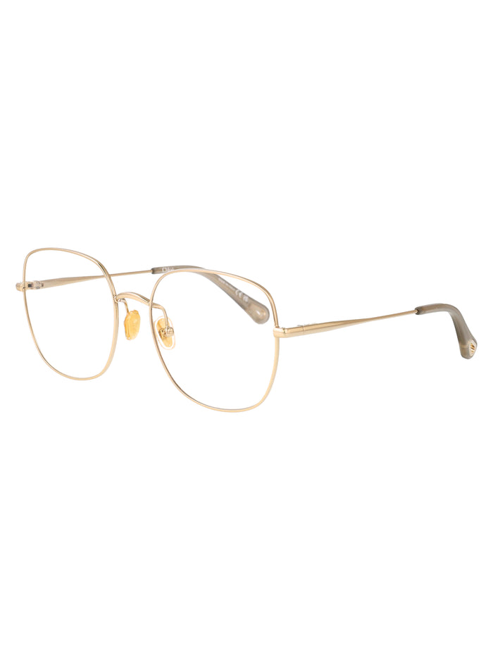 Ch0345o 003 Gold-gold-transparent Metal Optical