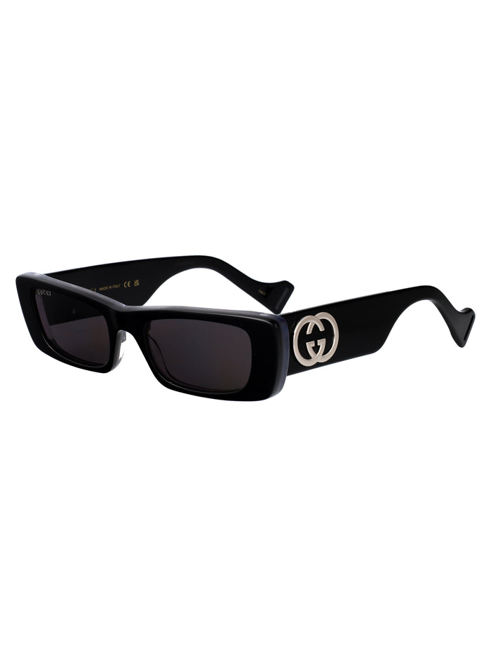Gg0516s 018 Black-black-grey Recycled Acetate Sunglasses