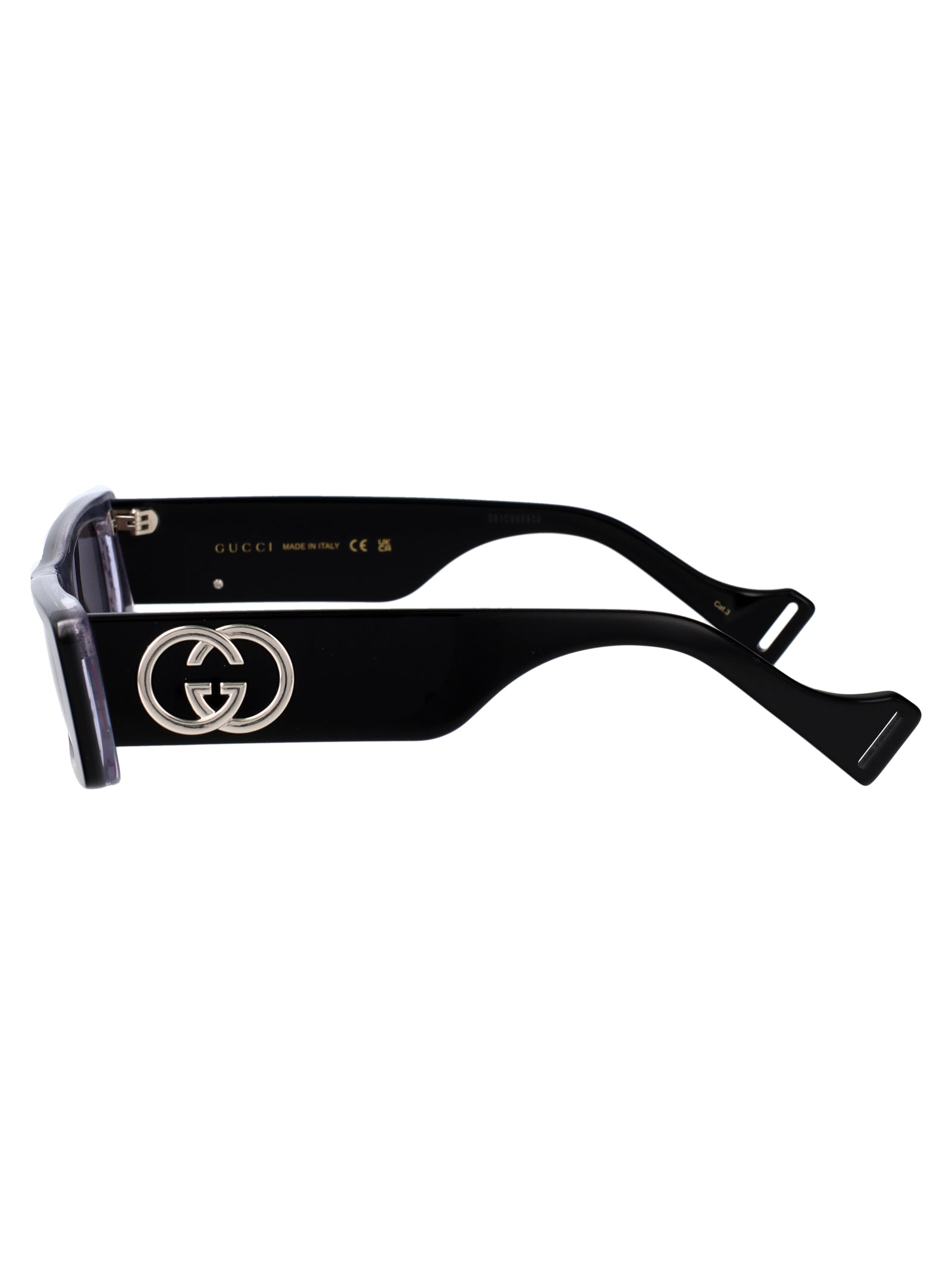 Gg0516s 018 Black-black-grey Recycled Acetate Sunglasses