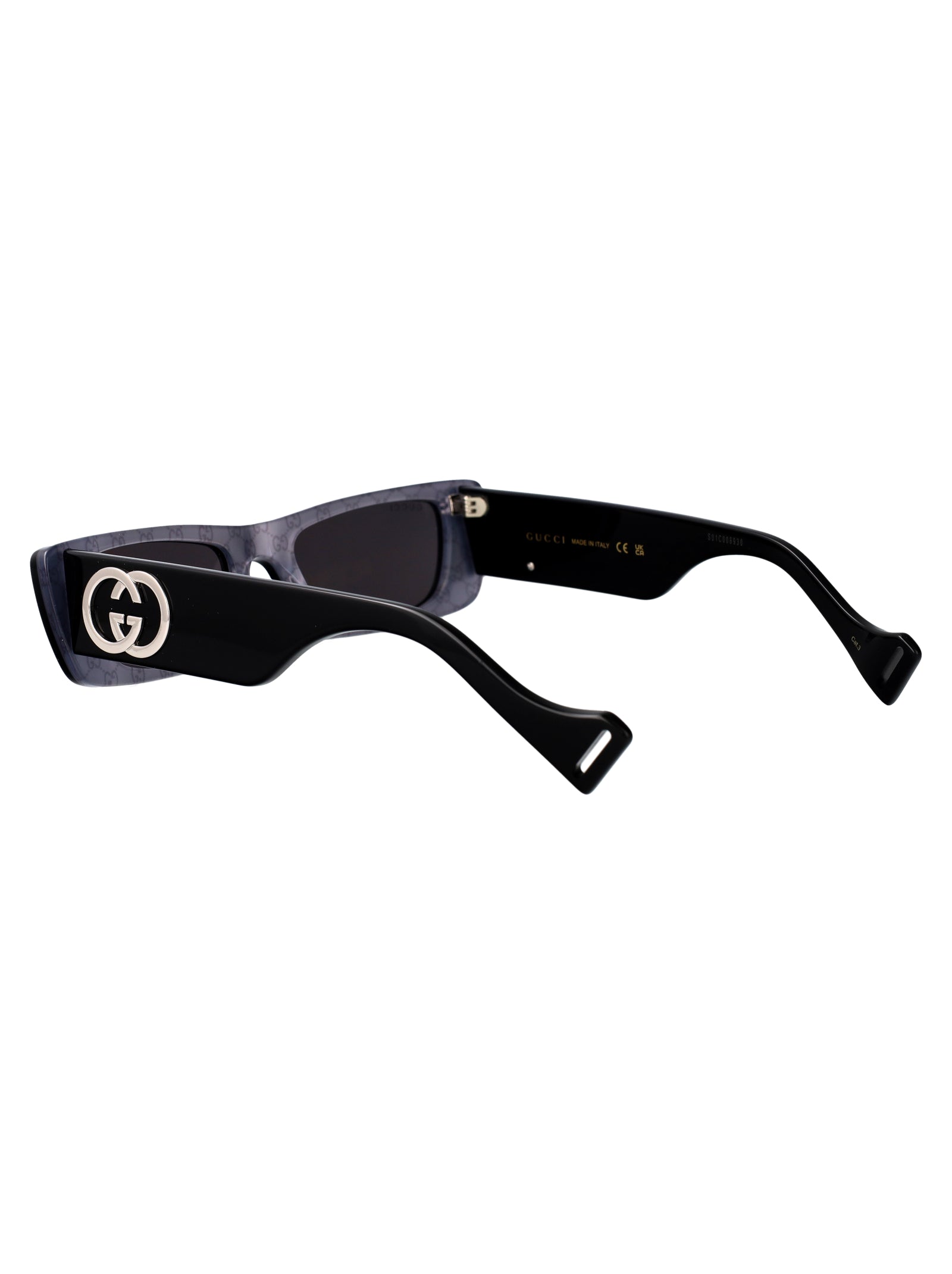 Gg0516s 018 Black-black-grey Recycled Acetate Sunglasses