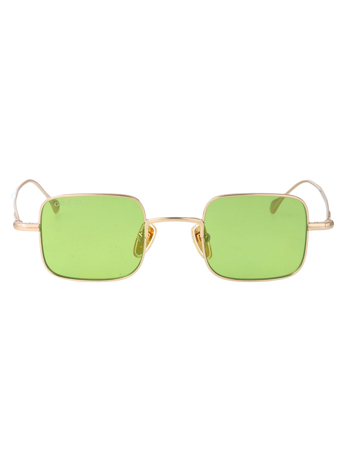 Gg1813s 006 Gold-gold-green Metal Sunglasses