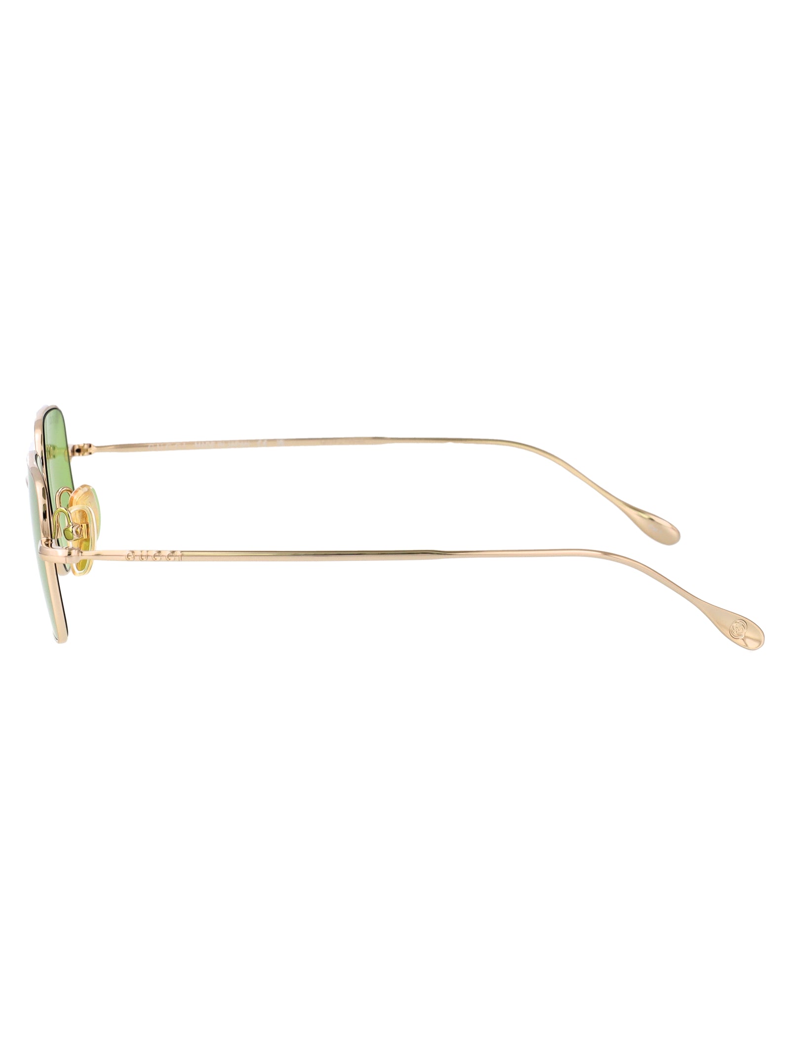 Gg1813s 006 Gold-gold-green Metal Sunglasses