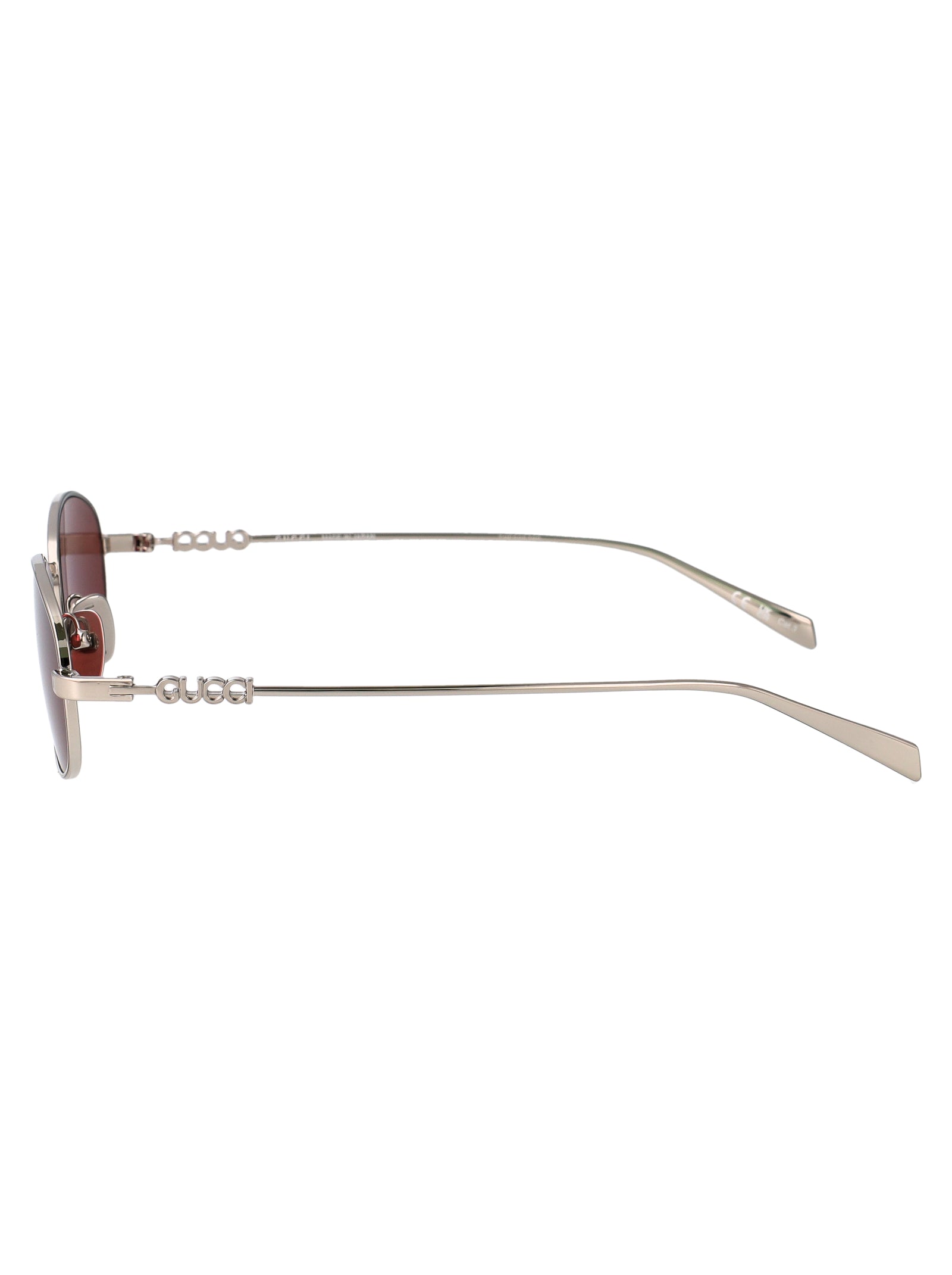 Gg1940s Silver-silver-red Metal Sunglasses