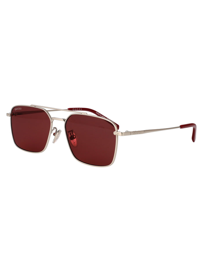 Gg1957sa 004 Silver-silver-red Metal Sunglasses