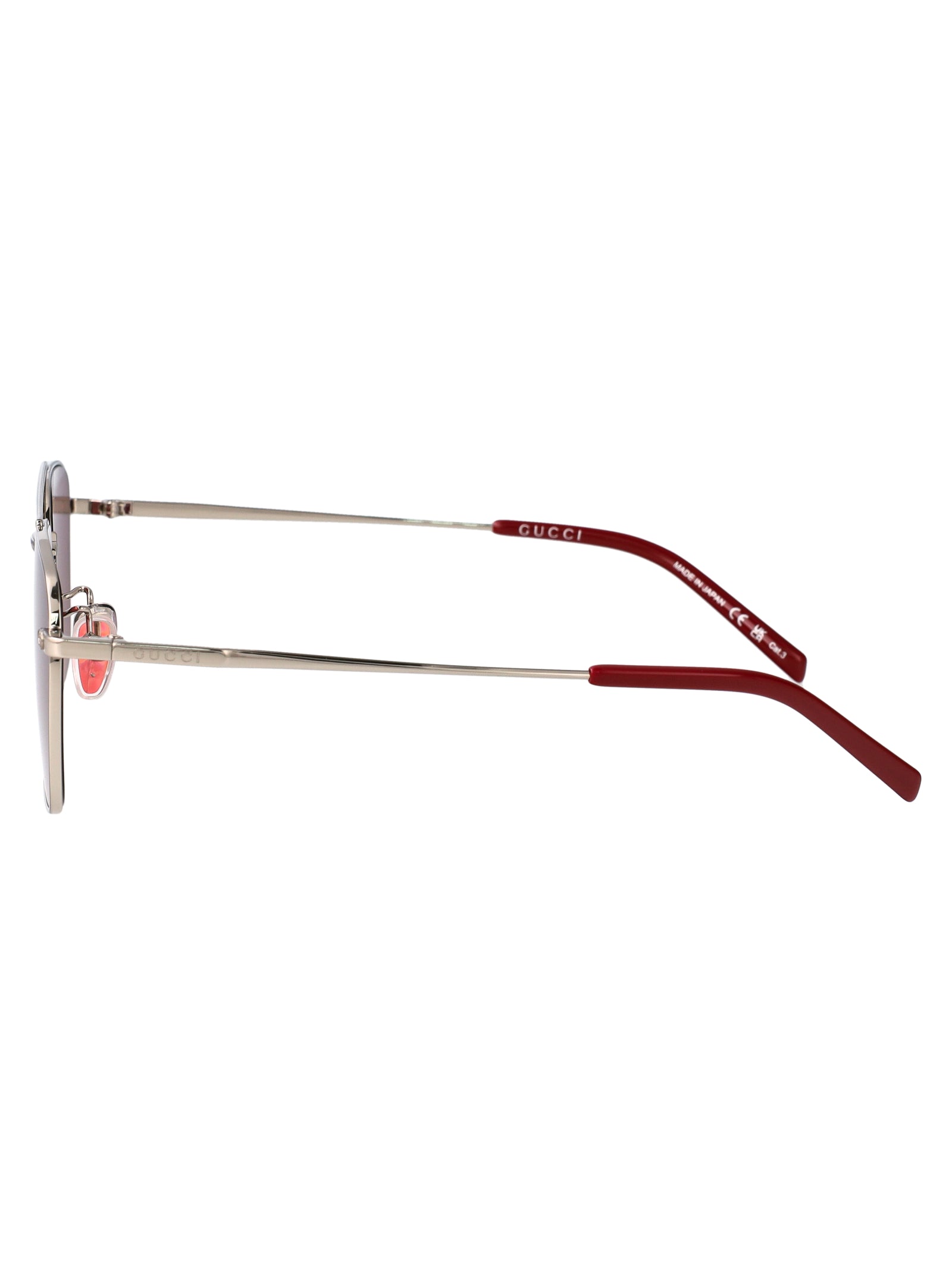 Gg1957sa 004 Silver-silver-red Metal Sunglasses