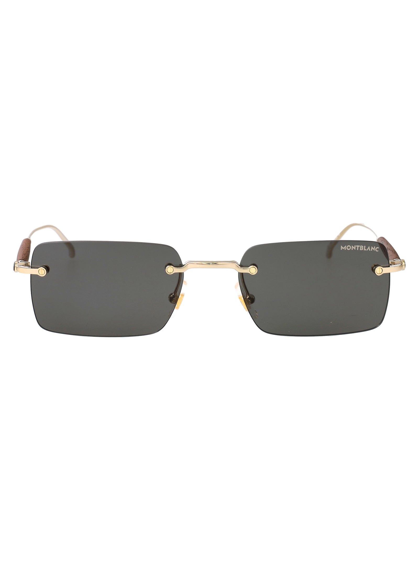 Mb0453s Gold-gold-grey Metal Sunglasses