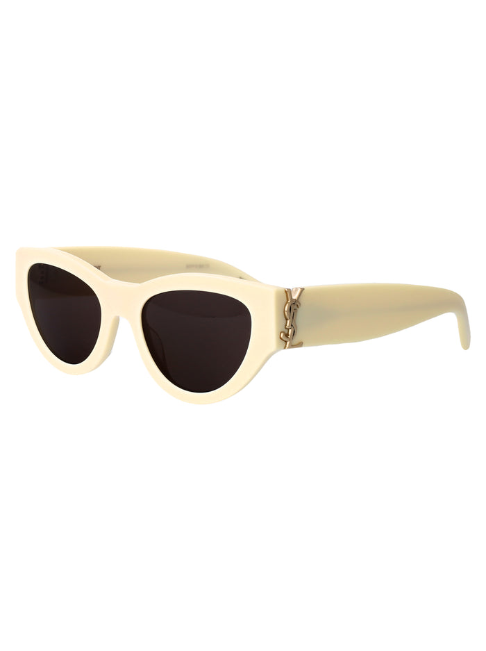 Sl M94 012 Ivory-ivory-black Recycled Acetate Sunglasses
