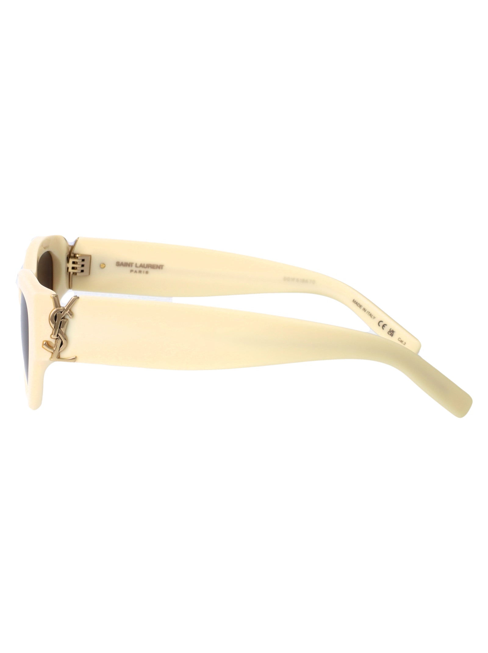 Sl M94 012 Ivory-ivory-black Recycled Acetate Sunglasses