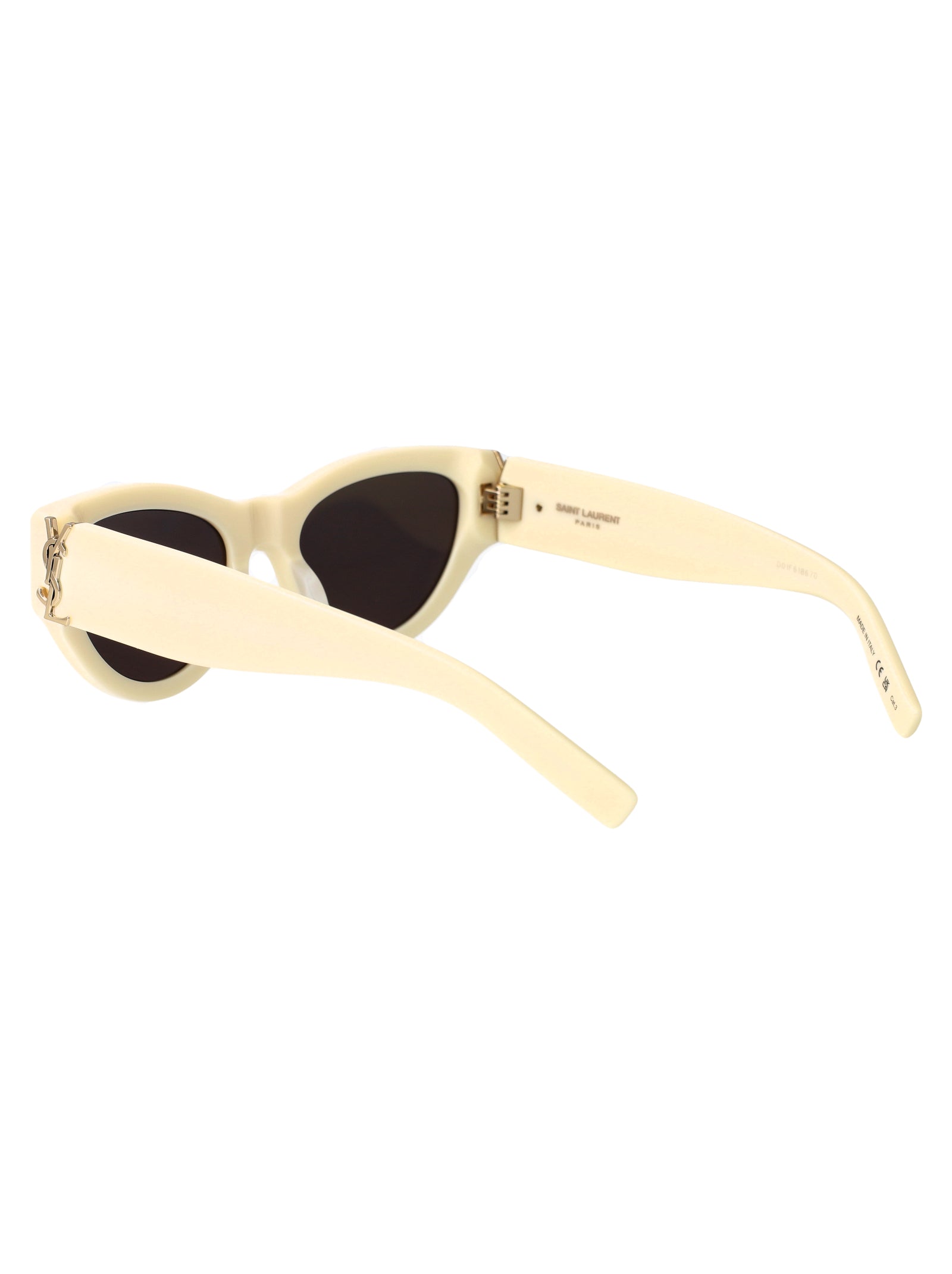 Sl M94 012 Ivory-ivory-black Recycled Acetate Sunglasses