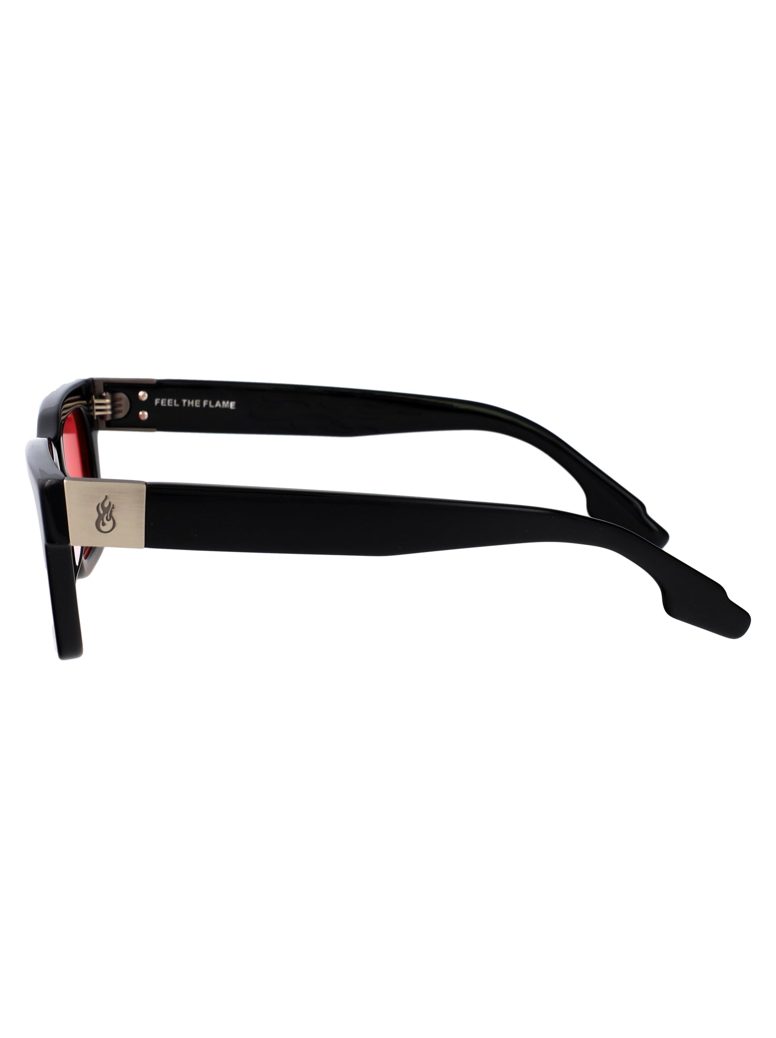The Rider 001-bs/bdx Black Red Acetate Sunglasses