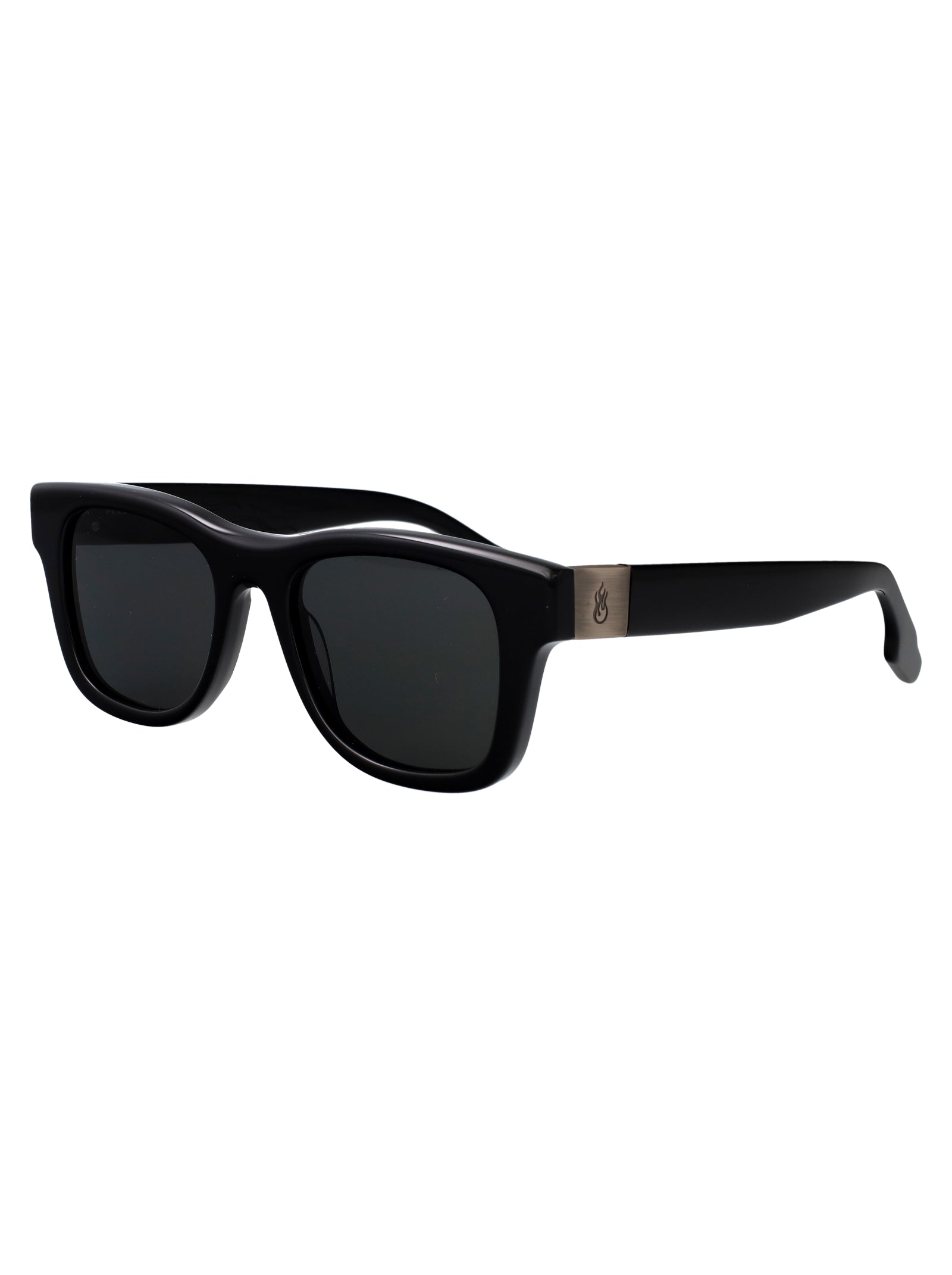 The Way 003-mbk/g15 Matte Black Green Acetate Sunglasses