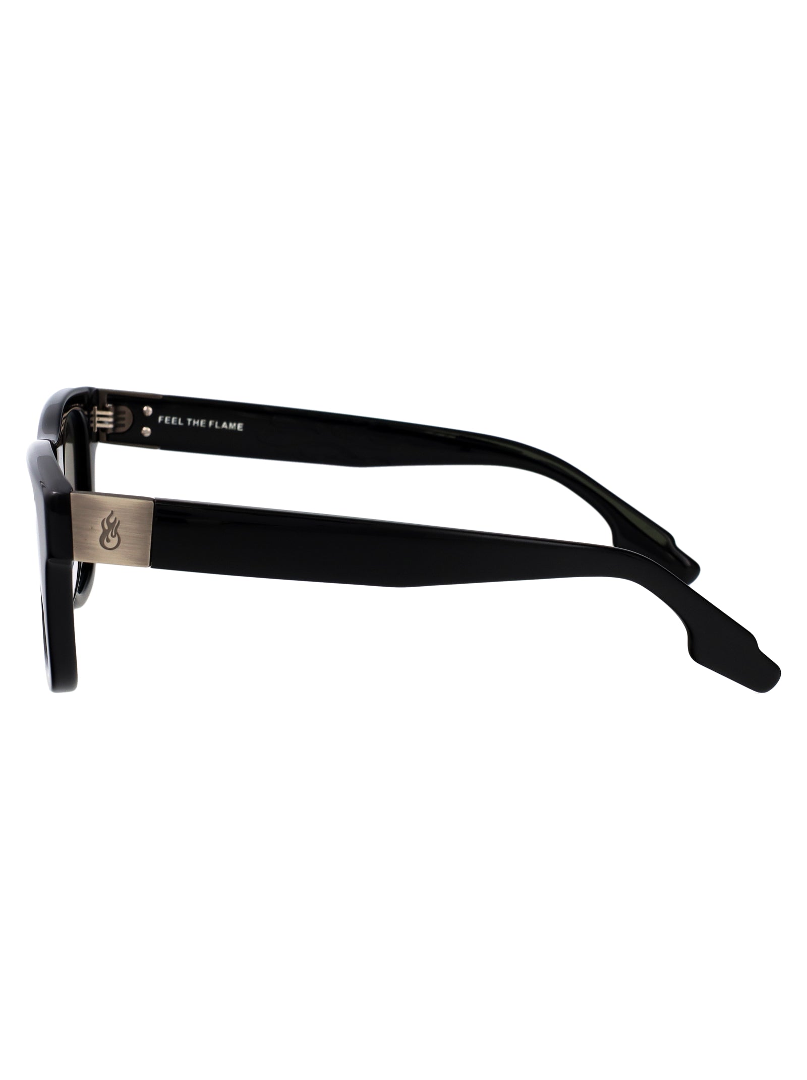 The Way 003-mbk/g15 Matte Black Green Acetate Sunglasses