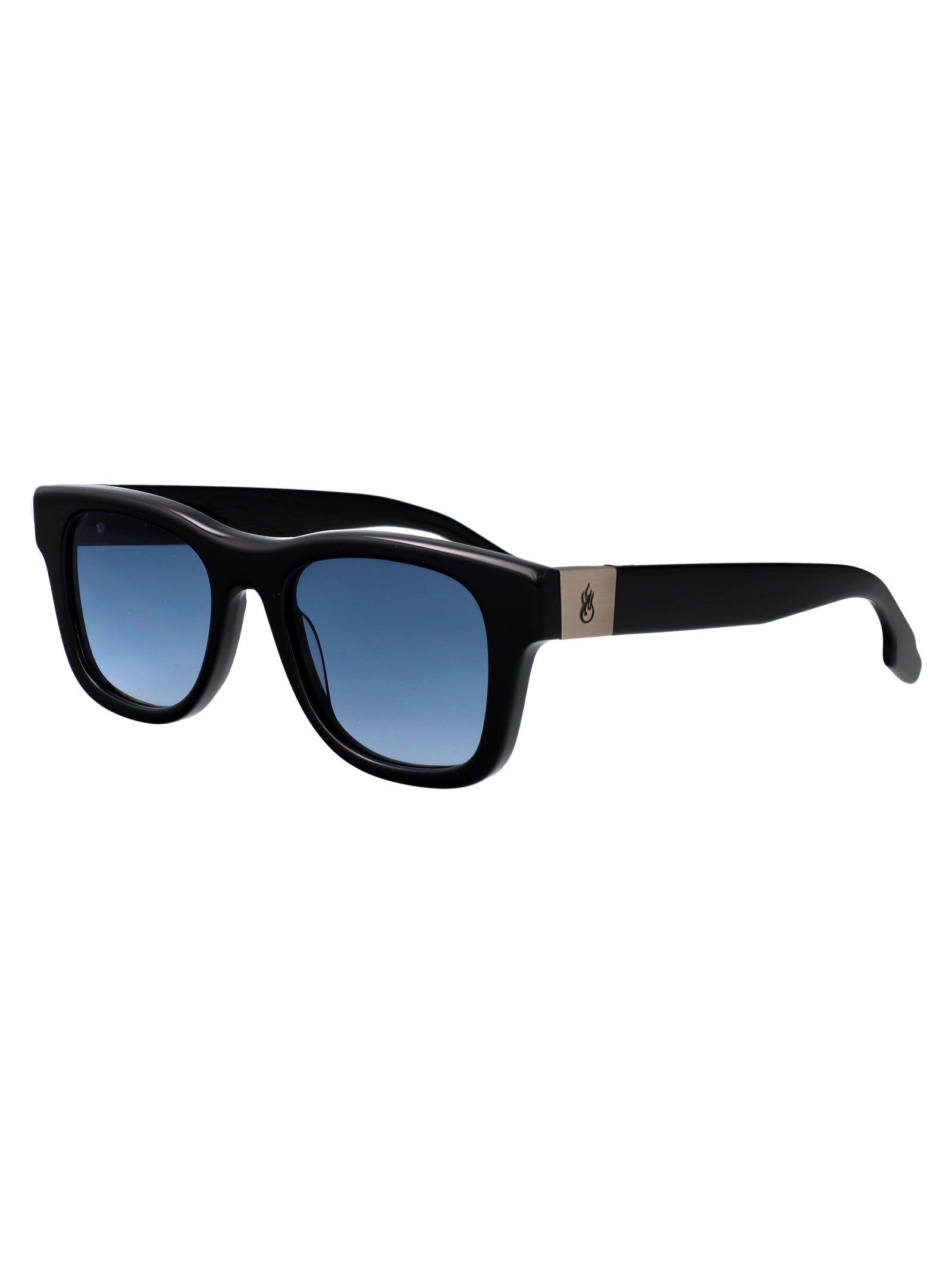 The Way 003-mbk/g15 Matte Black Green Acetate Sunglasses