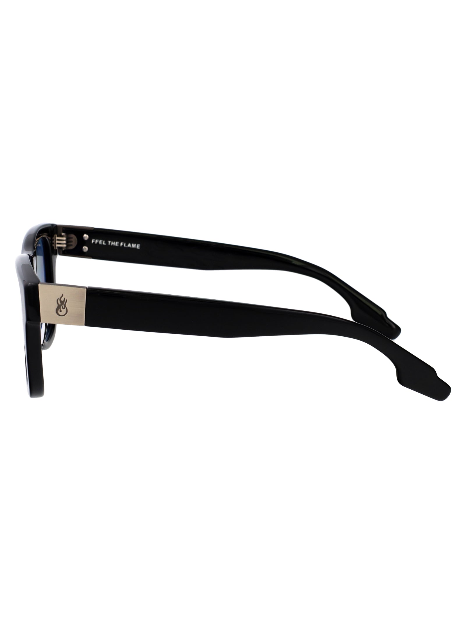The Way 003-mbk/g15 Matte Black Green Acetate Sunglasses