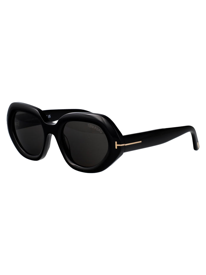 Ft1317 01a Nero Lucido / Fumo Acetate Sunglasses