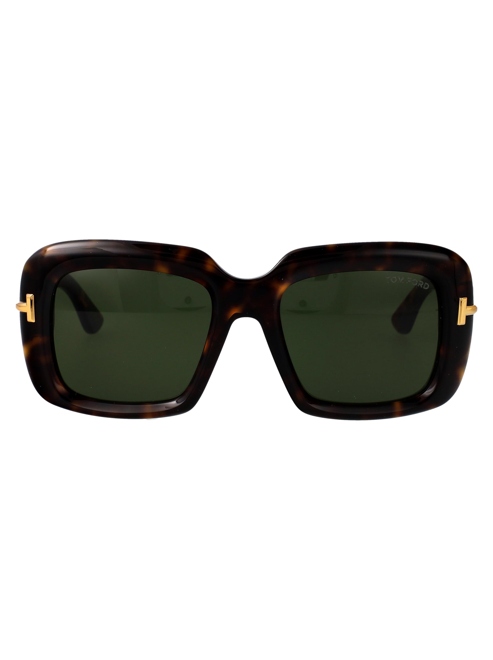 Ft1330 Avana Scura / Verde Acetate Sunglasses