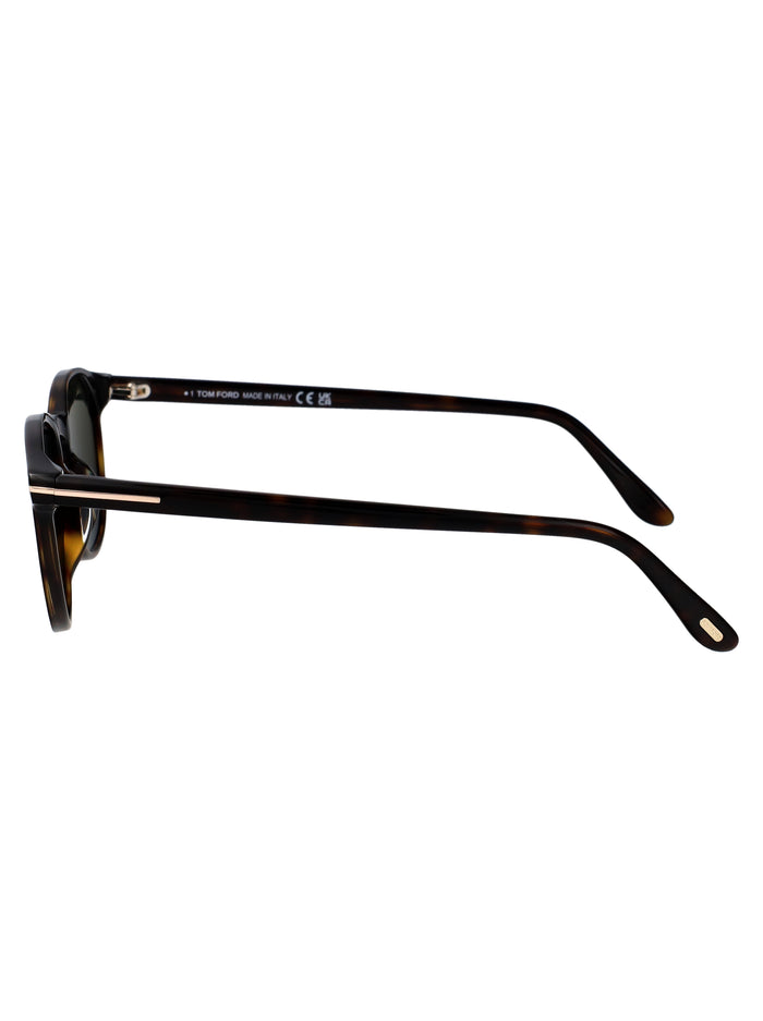 Ft1302 52r Avana Scura / Verde Polar Acetate Sunglasses