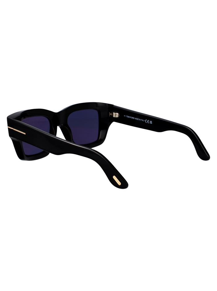 Ft1154 01v Nero Lucido / Blu Acetate Sunglasses