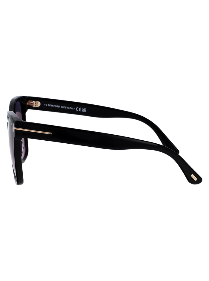 Ft1312 01b Nero Lucido / Fumo Grad Acetate Sunglasses