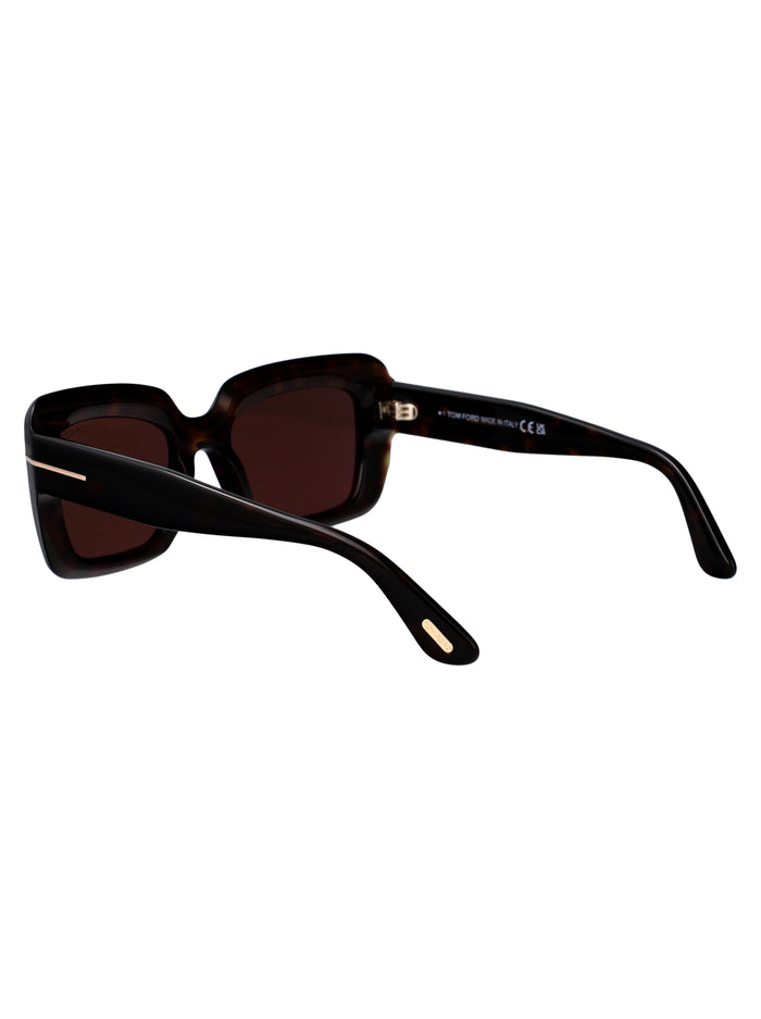 Ft1318 52e Avana Scura / Marrone Acetate Sunglasses