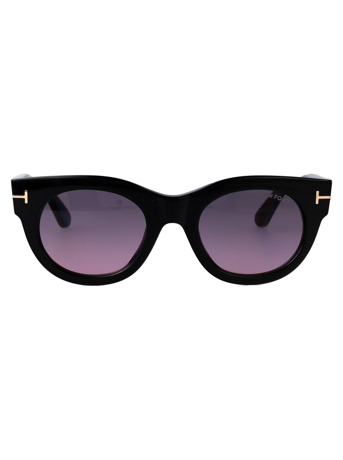 Ft1315 01b Nero Lucido / Fumo Grad Acetate Sunglasses