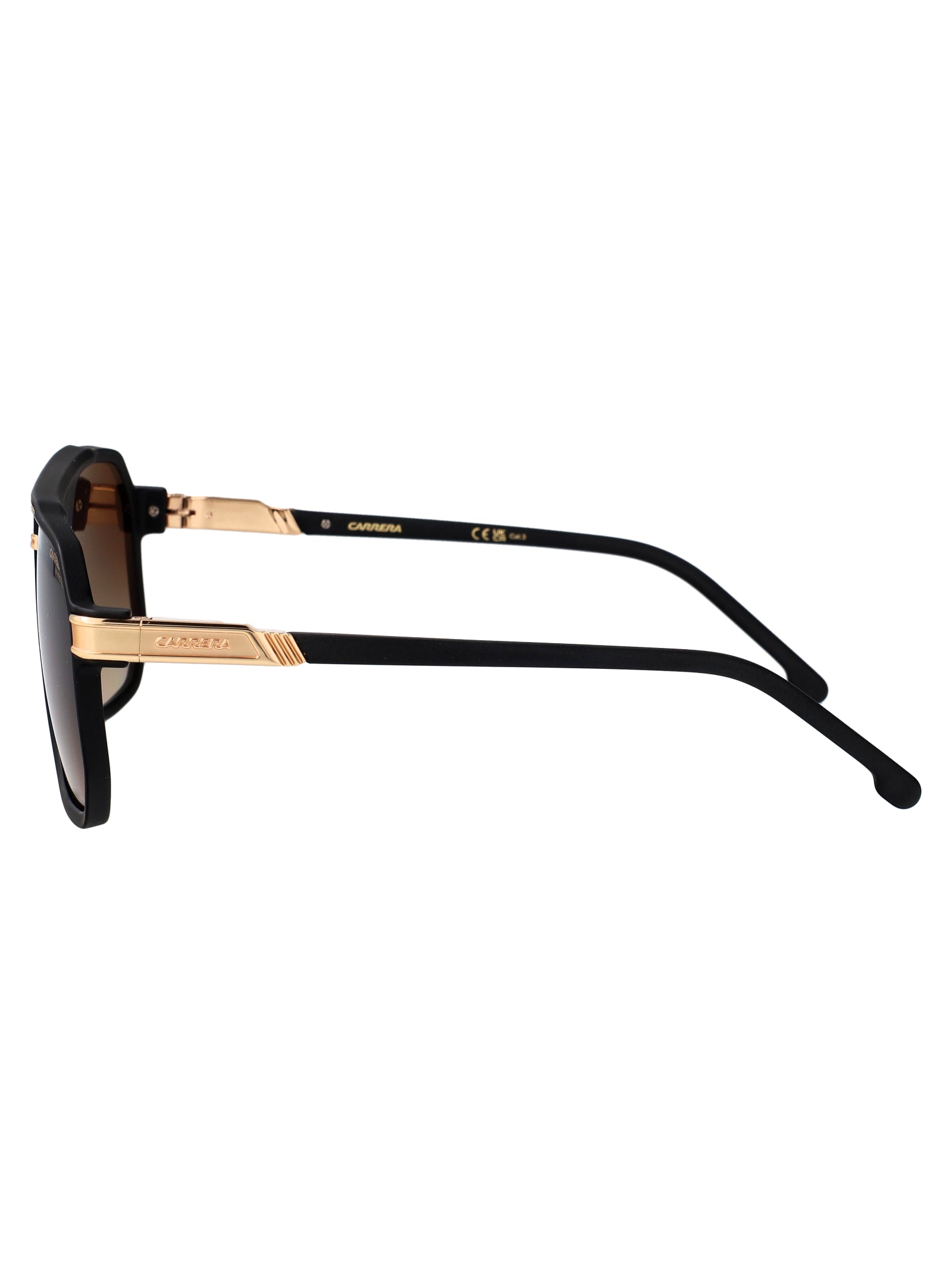 Carrera 1077-S Matte Black Gold Polyamide Inj-gril. Sunglasses