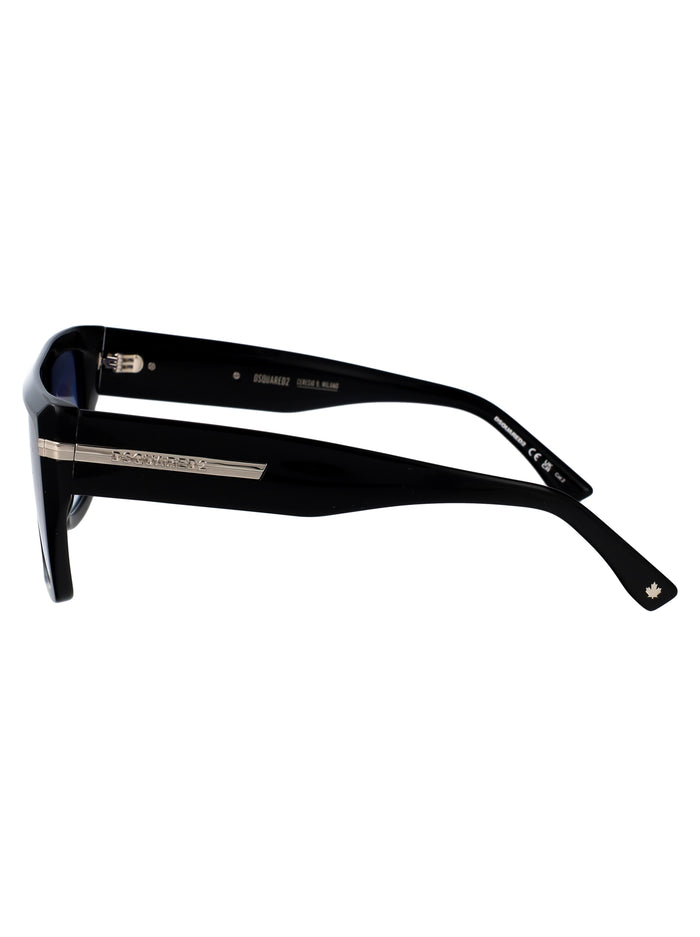 D2 0177-S 807 Black Acetate Sunglasses