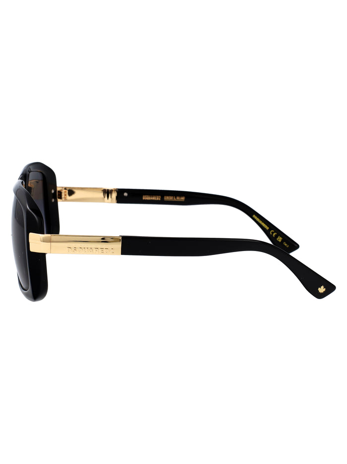 D2 0178-S 807 Black Acetate Sunglasses
