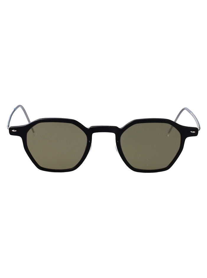 44-C06-150804-P10-SUNSL115 Black Acetate + Titanium Sunglasses