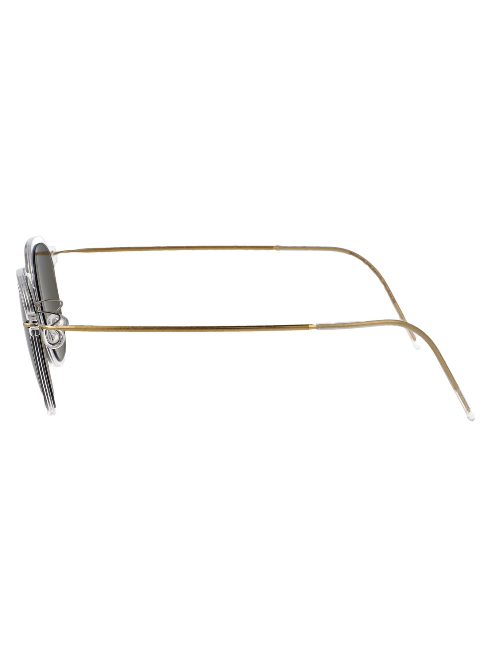 46-C01-150804-Pgt-Sunsl115 Transparent Acetate + Titanium Sunglasses