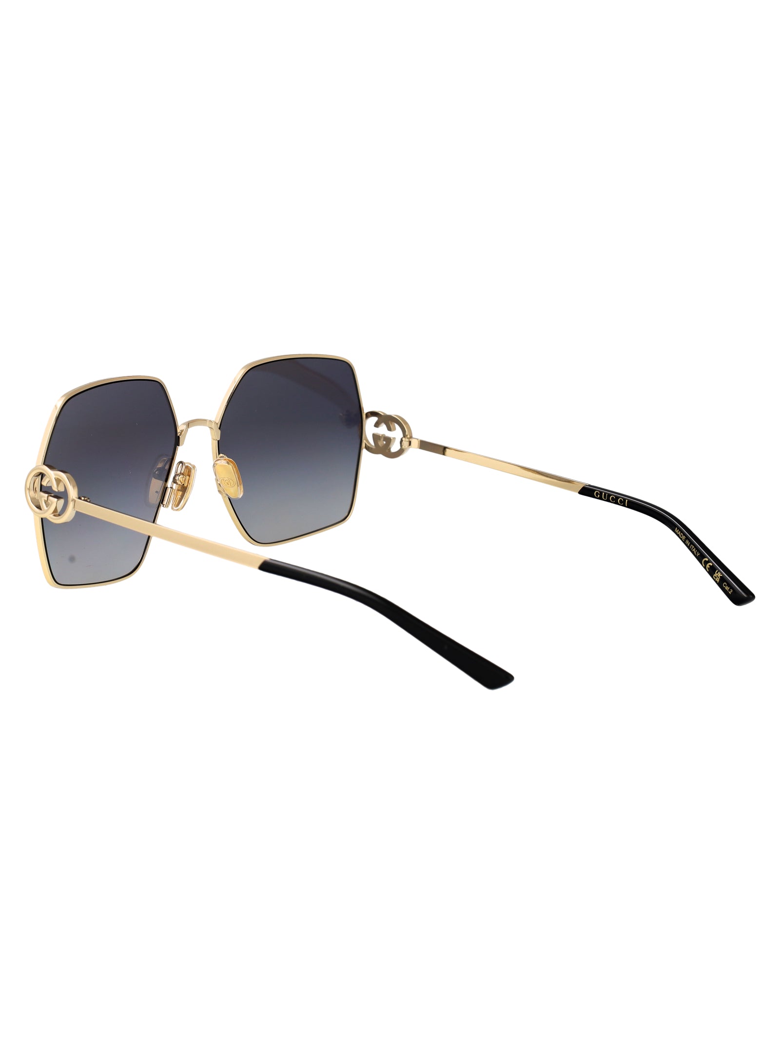 Gg2163s 001 Gold-gold-grey Metal Sunglasses