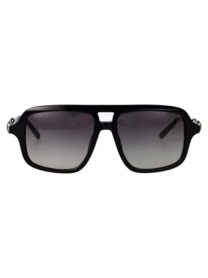 Gg2052s 011 Black-black-grey Acetate Sunglasses