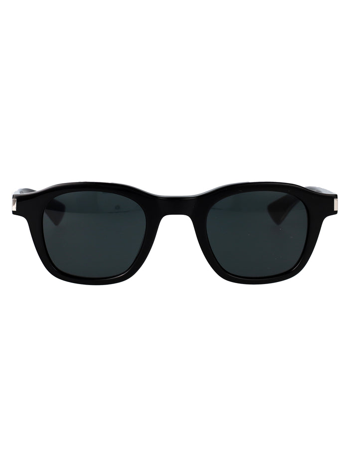 Black-crystal-black Acetate Sunglasses