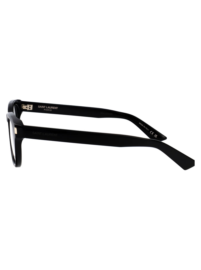 Sl 876 Opt 001 Black-black-transparent Acetate Optical