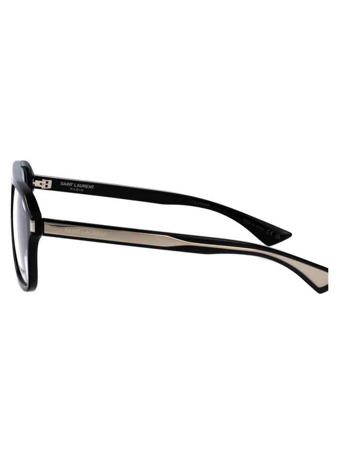 Sl 881 Opt 001 Black-crystal-transparent Acetate Optical