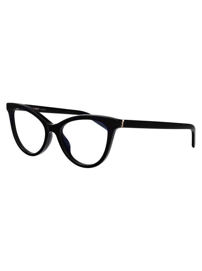 Sl M164 007 Black-black-transparent Acetate Optical