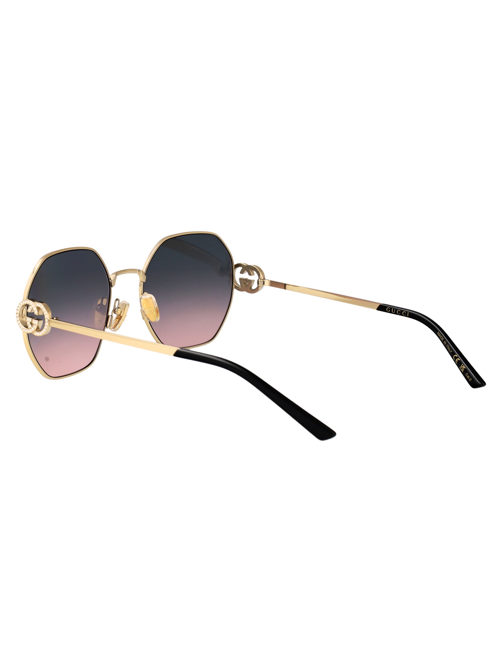 Gg2046s 002 Gold-gold-grey Metal Sunglasses