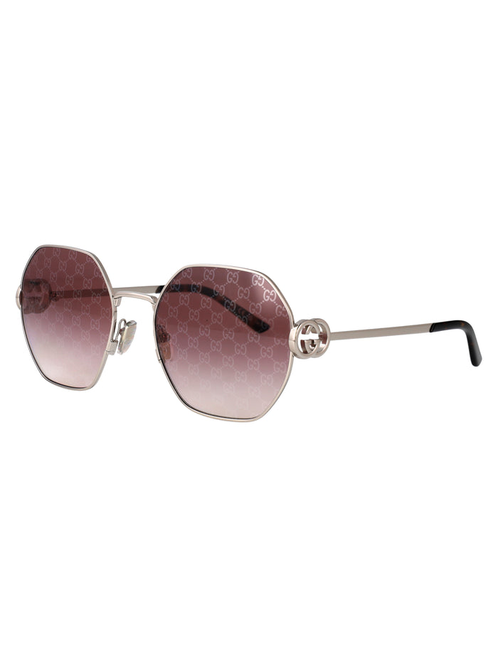 Gg2046s 004 Silver-silver-red Metal Sunglasses