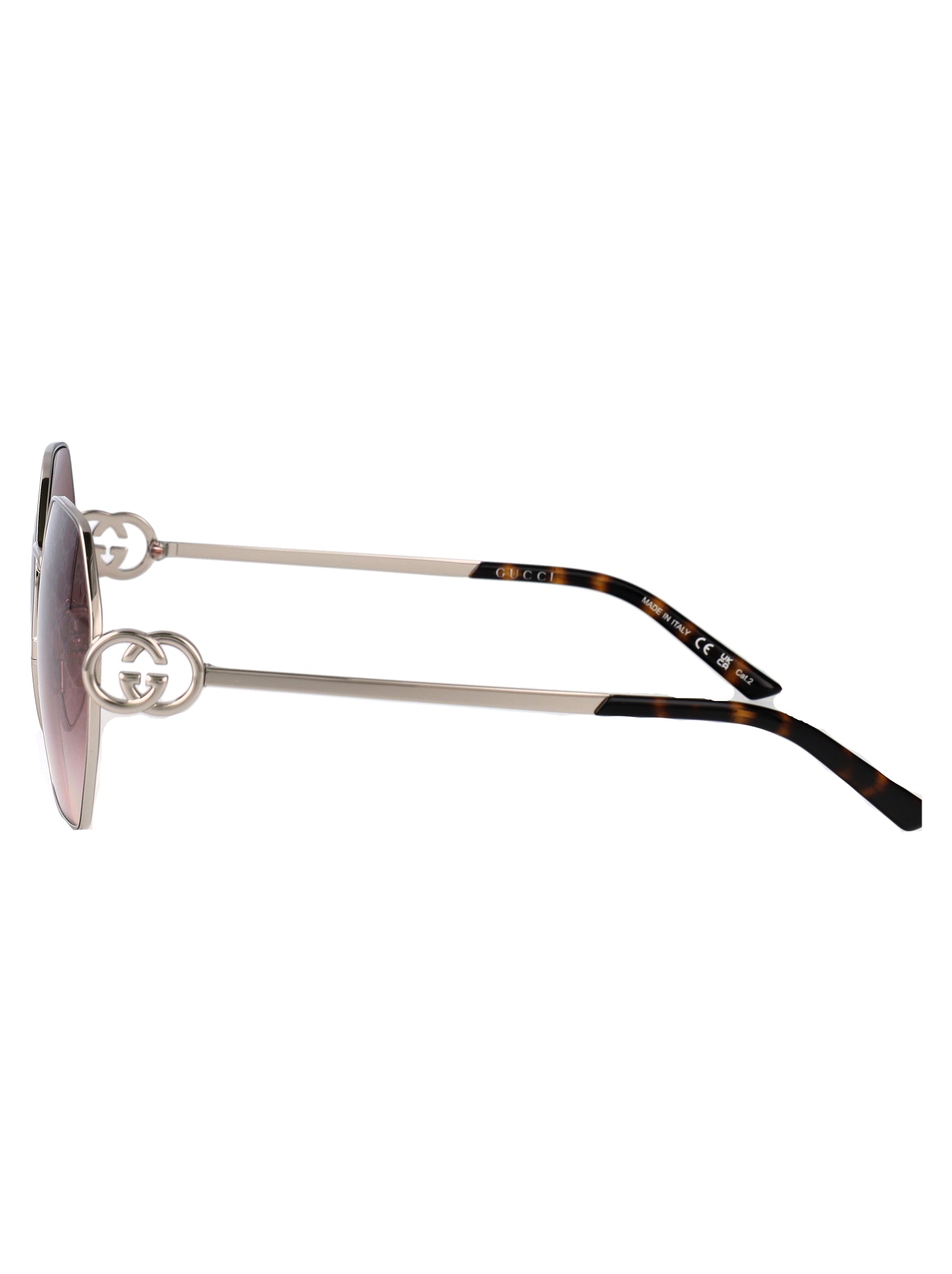 Gg2046s 004 Silver-silver-red Metal Sunglasses