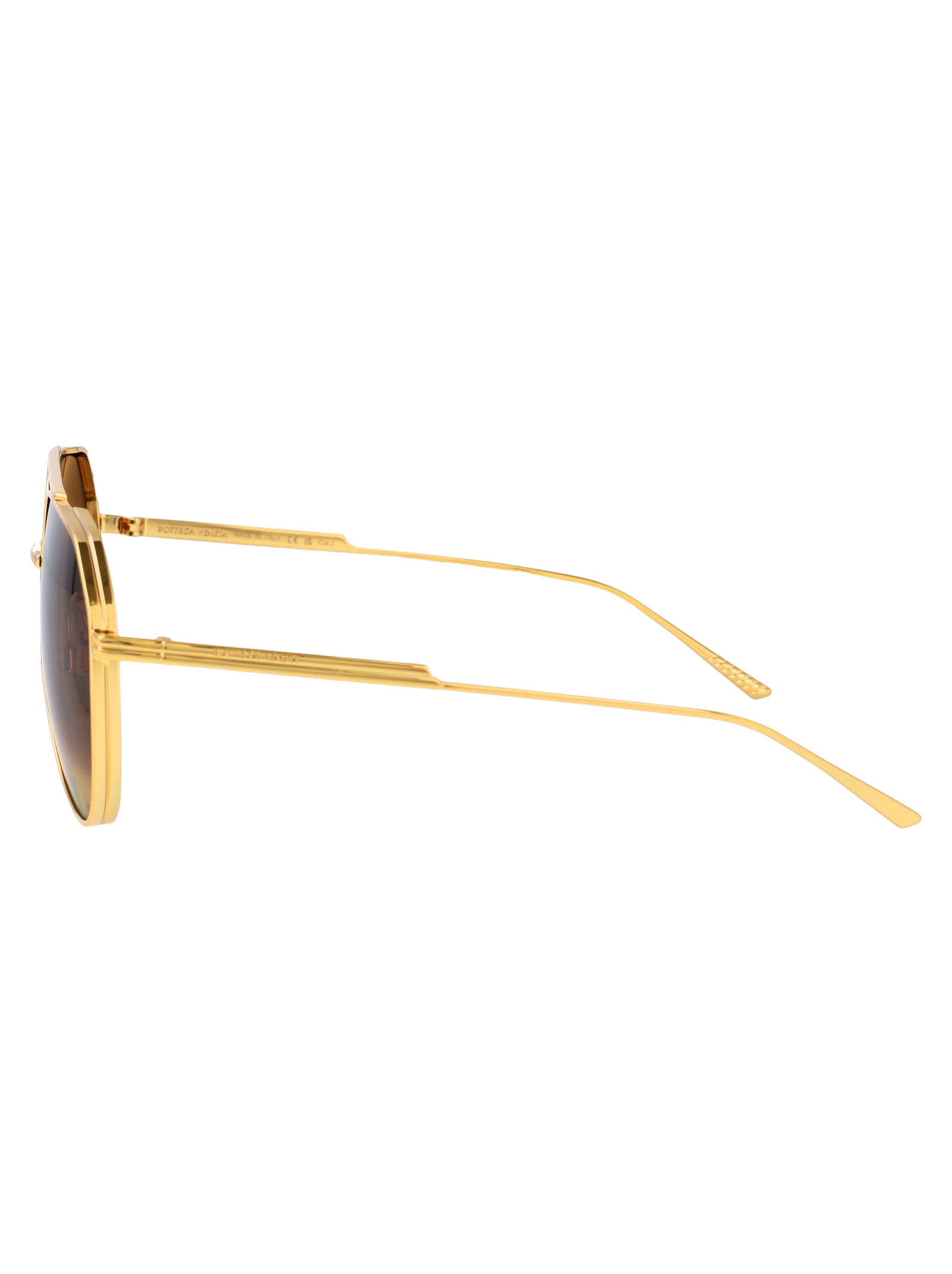 Bv1465s Gold-gold-brown Metal Sunglasses