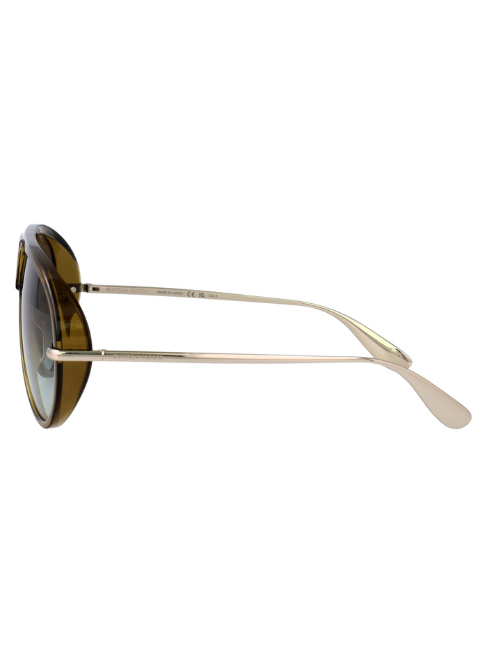 Brown-silver-brown Acetate Sunglasses