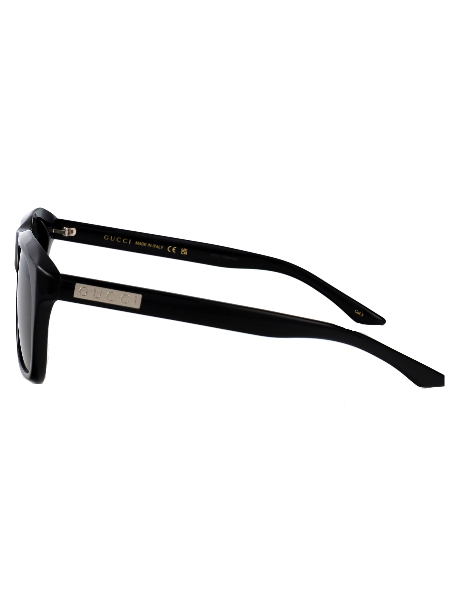 Gg2077s 001 Black-black-grey Acetate Sunglasses