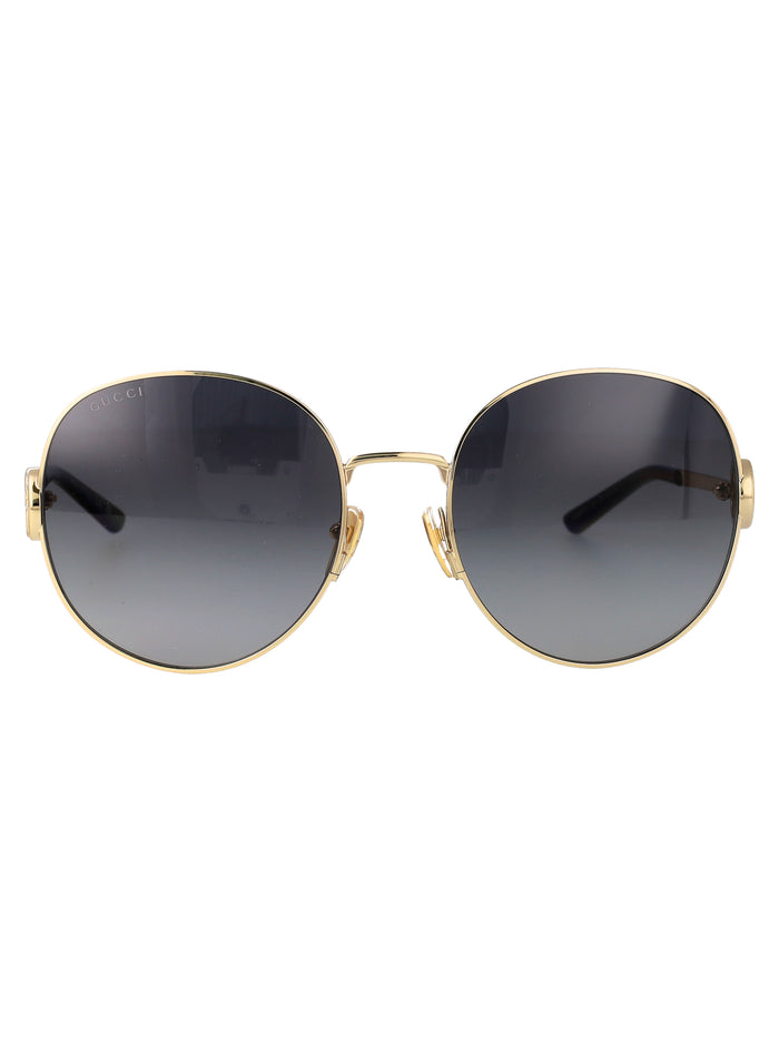 Gg2047s 001 Gold-gold-grey Metal Sunglasses