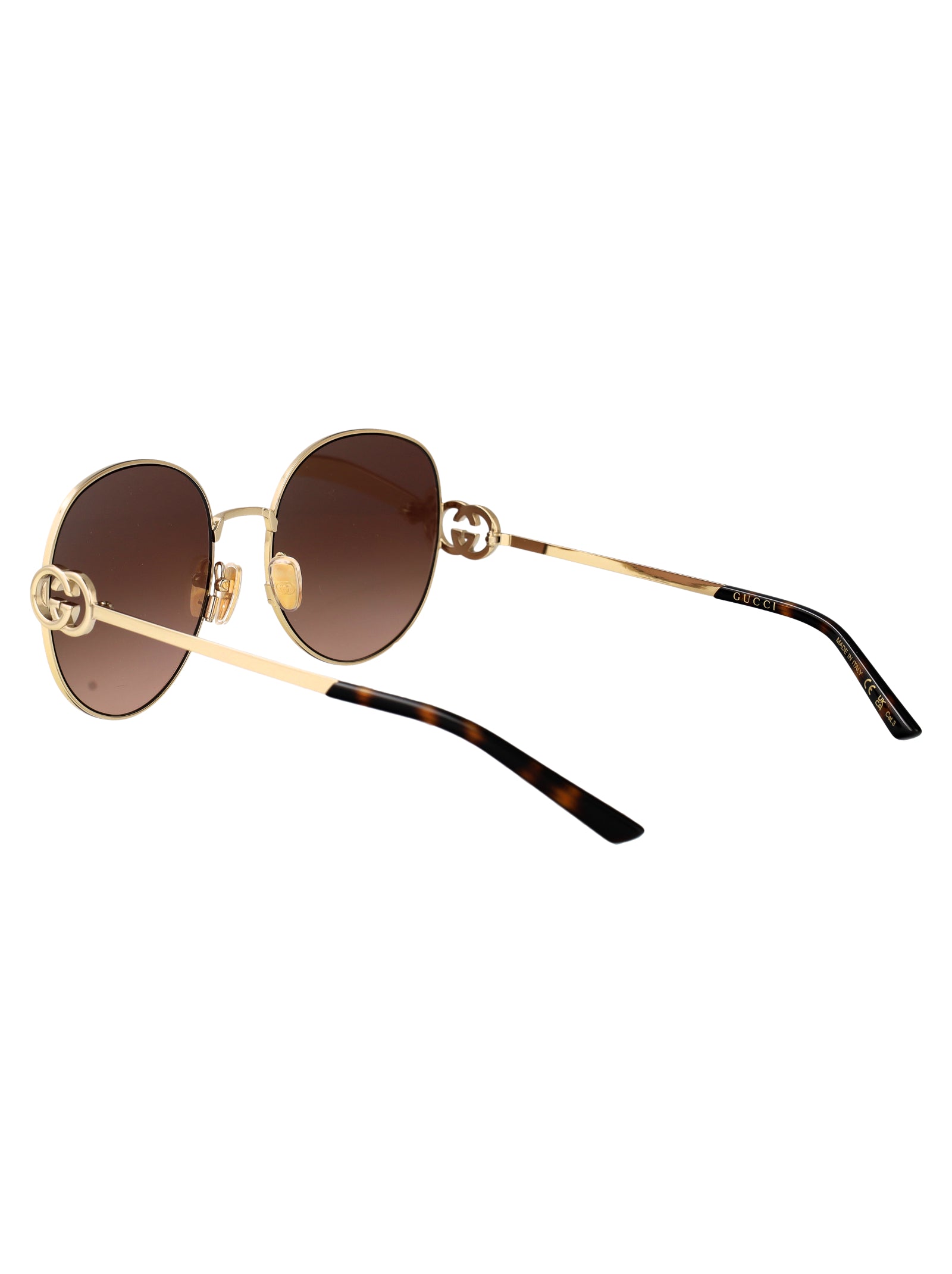 Gg2047s 003 Gold-gold-brown Metal Sunglasses