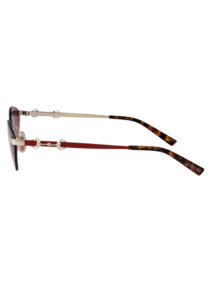 Gg2050s 003 Silver-red-red Metal Sunglasses