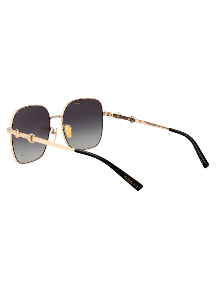 Gg2053s 002 Gold-gold-grey Metal Sunglasses