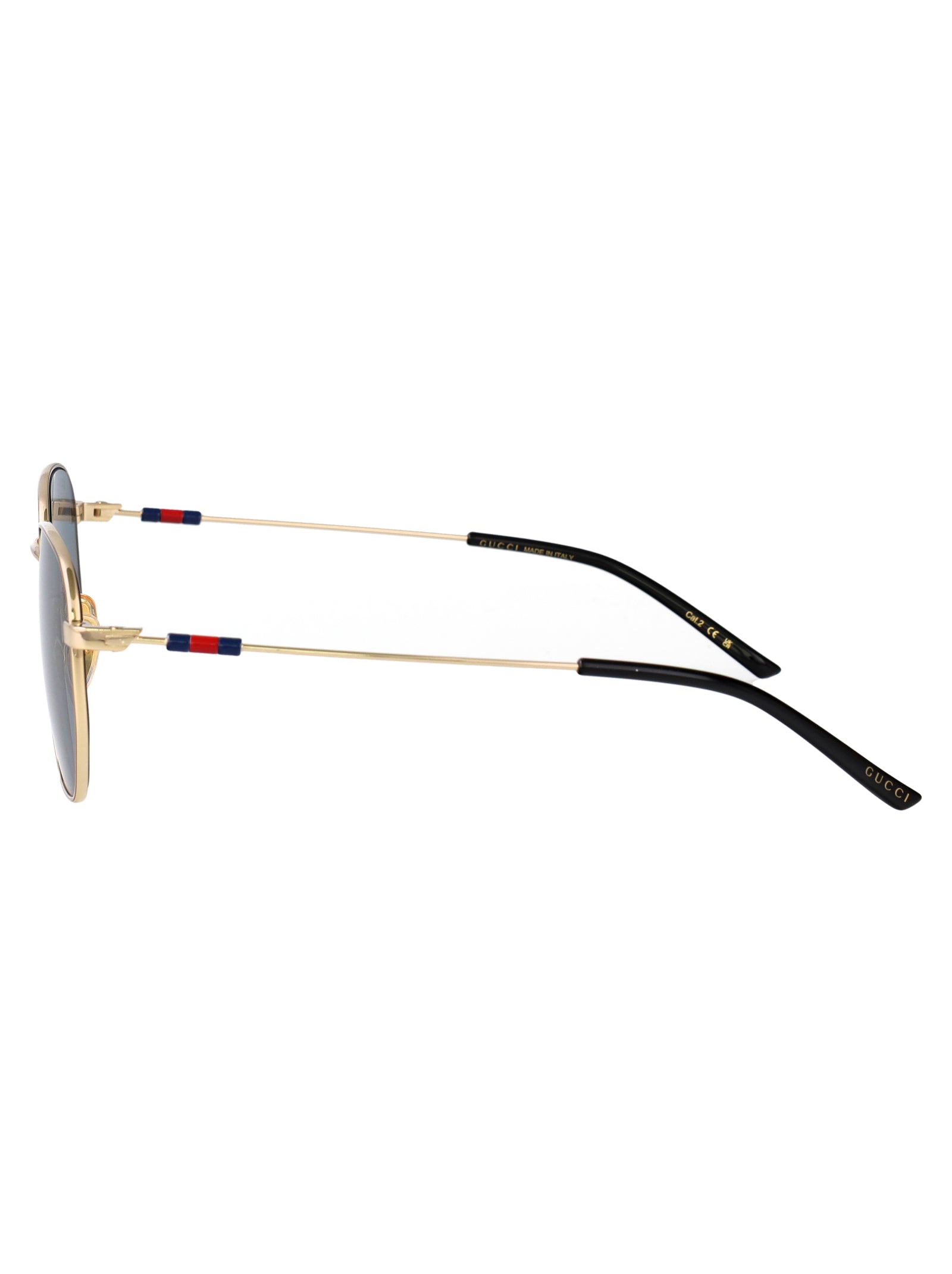 Gg2095s 003 Gold-gold-grey Metal Sunglasses
