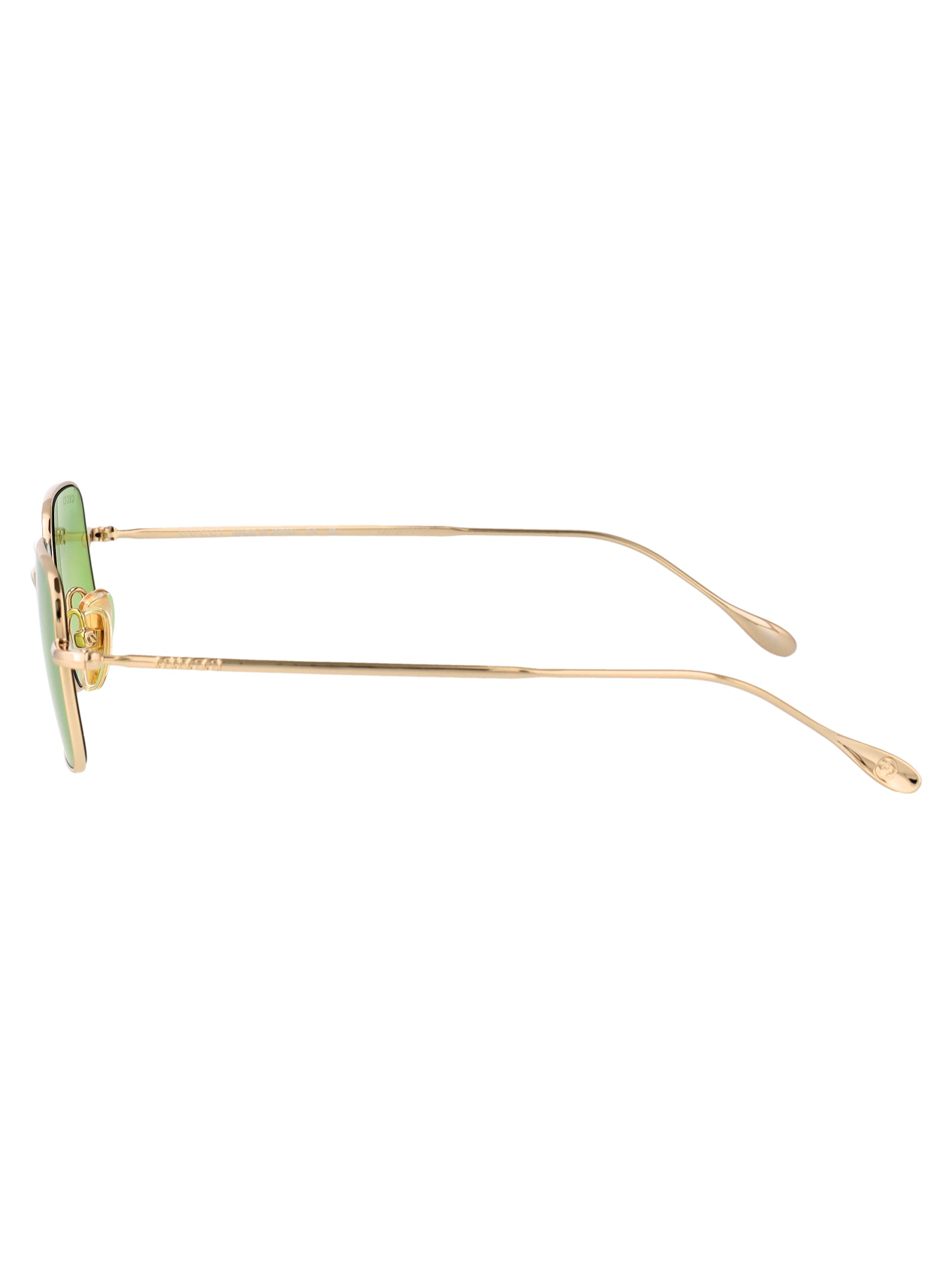 Gg1813s 012 Gold-gold-green Metal Sunglasses