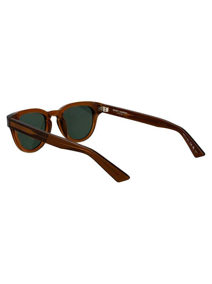 Sl 876 005 Brown-brown-green Acetate Sunglasses